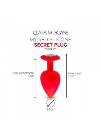 my red silicone secret plug medium clara morgane