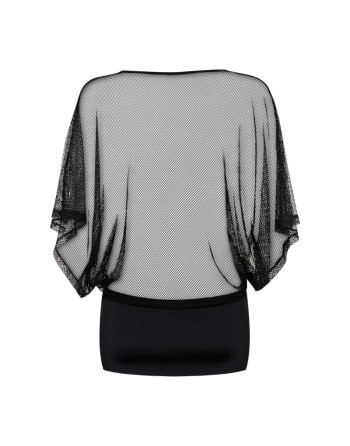 Punker robe noire sensuelle – Mini-robe chic et transparente