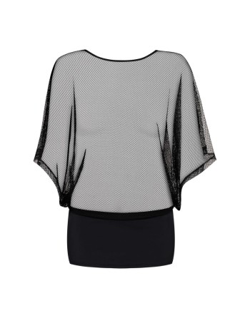 Punker robe noire sensuelle – Mini-robe chic et transparente