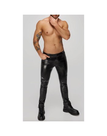 Pantalon wetlook homme Snake – coupe moulante brillante pour look libertin