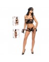 lingerie sexy : ensemble noir bdsm